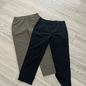 Womens Vuori Black and Olive Miles Ankle Pants. Large  both for $65